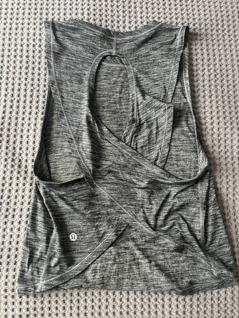 lululemon athletica Heather Gray Cross-Back Sleeveless Tank